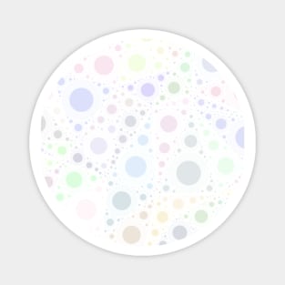 Light and Subtle Multicolored Pastel Bubbles Froth Vector Pattern Magnet